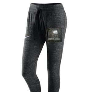 Women's Nike Heathered Black TCU Horned Frogs Gym Vintage Capri Pants